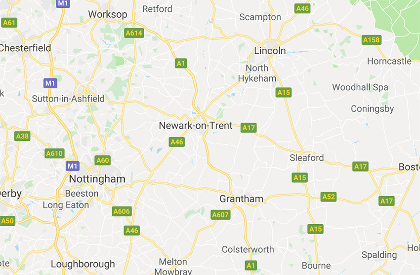 Map of East Midlands